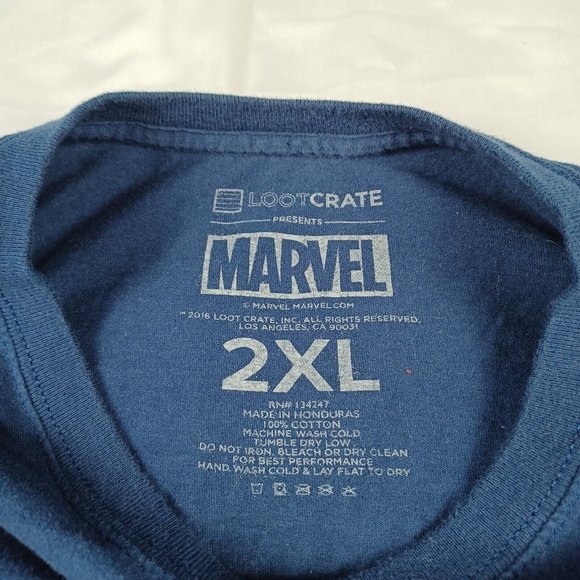 Marvel Lootcrate Exclusive Men's Size 2XL Strange Ugly Christmas Sweater T-Shirt - Picture 3 of 6
